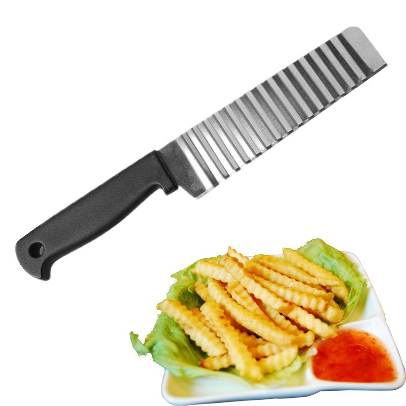 Dao cắt lát sóng Kiwi cắt củ quả khoai tây cà rốt lượn sóng, dụng cụ xấn rau củ quả răng cưa đẹp mắt