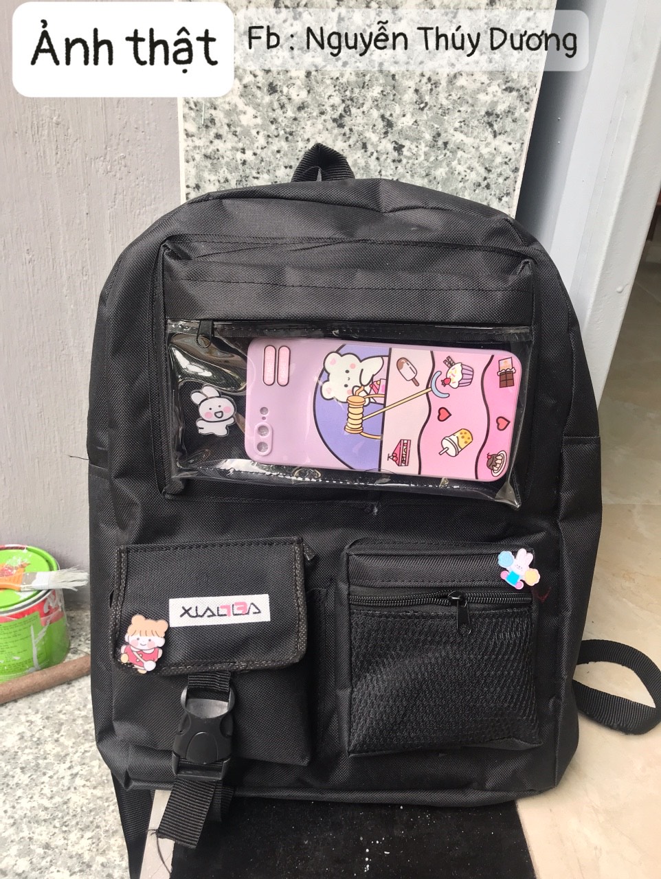 BALO VẢI BỐ PHỐI TÚI TRONG VÀ LƯỚI (sticker bán riêng)