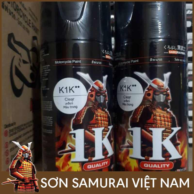 Sơn samurai bóng - Chai bóng k1k sơn xịt samurai