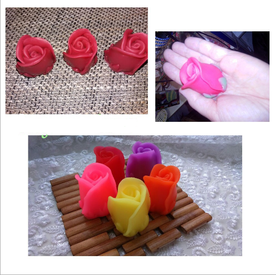 Khuôn silicon 3D hoa hồng búp