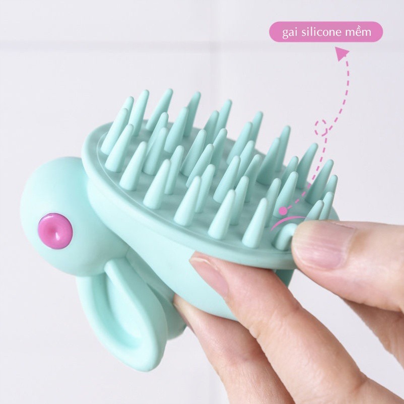 Lược Gội Đầu Silicon Hình Thỏ