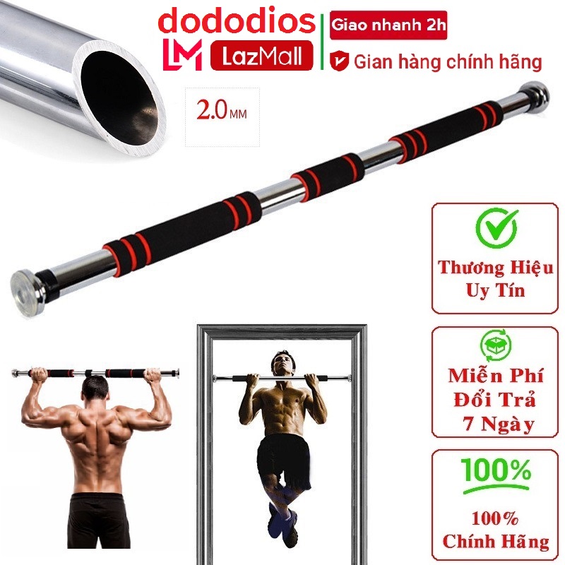 [Loại Tốt] Thanh tập xà đơn treo tường gắn cửa nhiều cỡ từ 62-150 tùy chỉnh phù hợp tập gym tại nhà tăng cơ bắp dododios