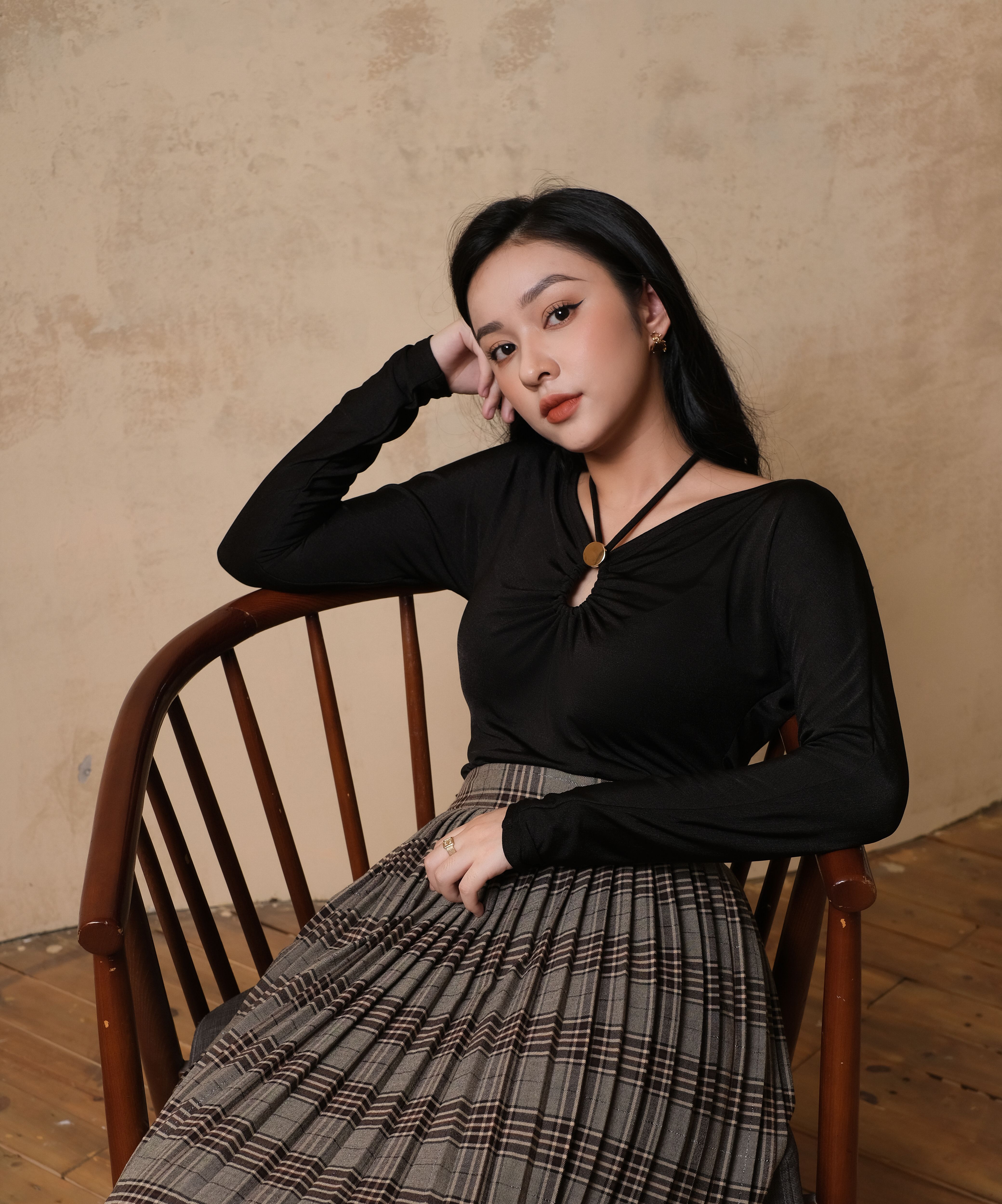 Maiimer - Áo thun tăm buộc dây freesize Emily