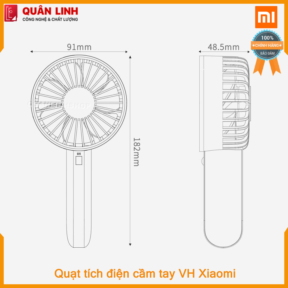 Quạt mini cầm tay 3 cấp độ Xiaomi VH
