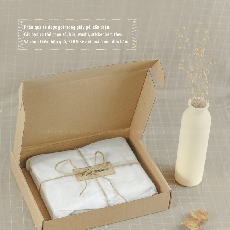 Giftbox Vintage - Hộp quà Handmade - Trang trí Vintage - Chỉ gồm hộp và giấy gói - [STHM stationery]
