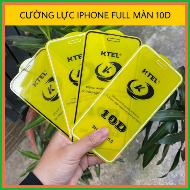 Miếng Dán Cường Lực Full Màn 10D Dành Cho Iphone