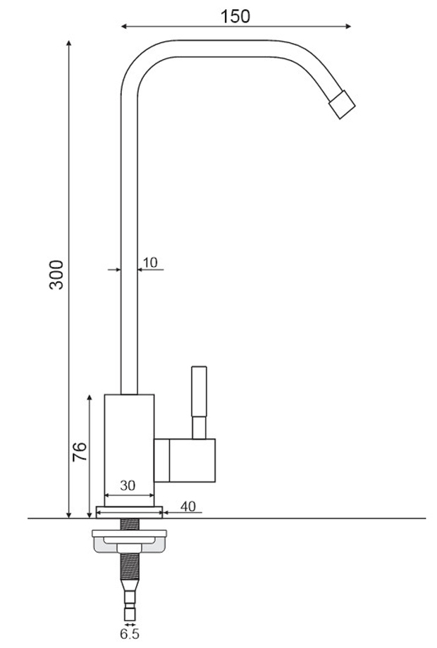 Vòi máy lọc nước R.O inox304 SUS4536