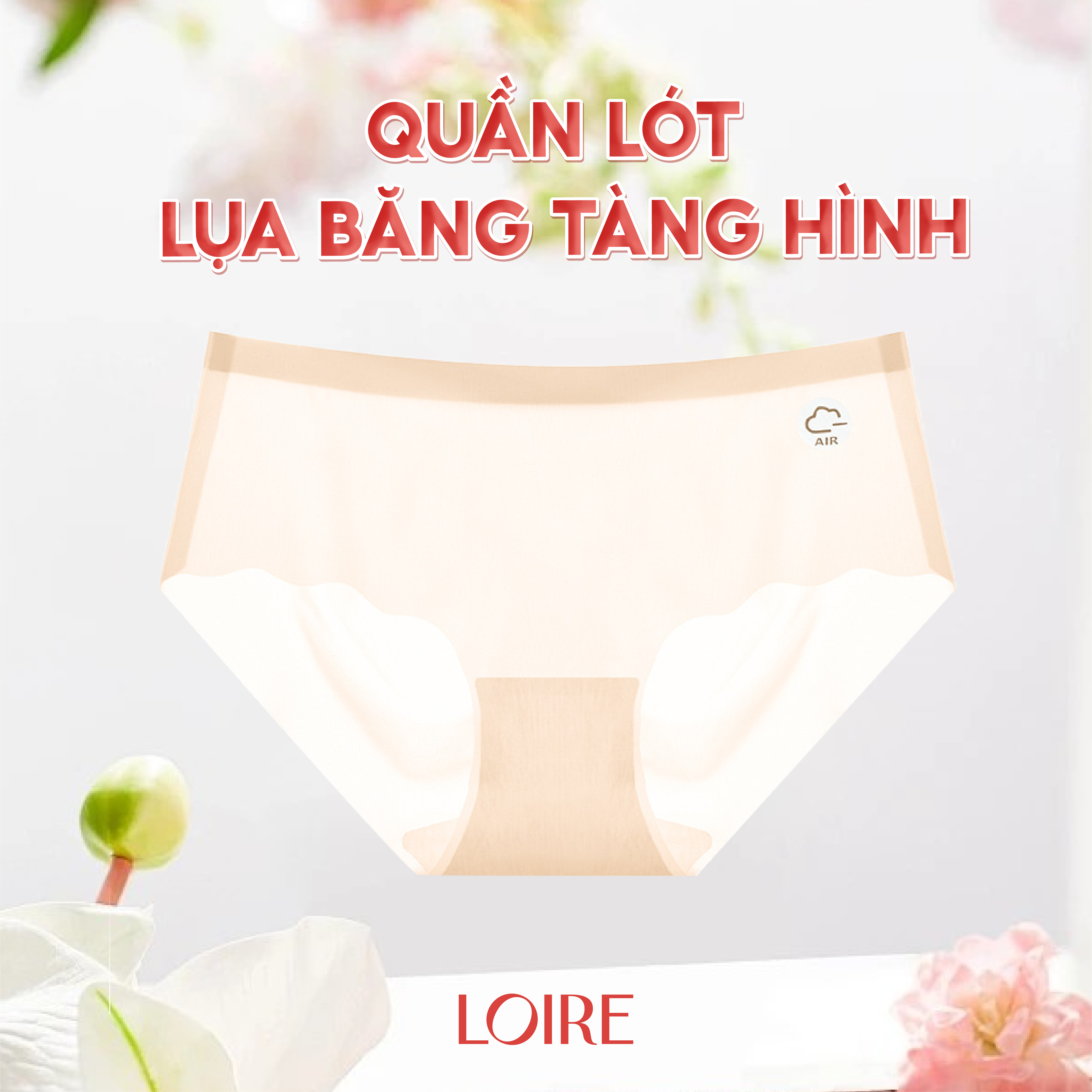 Quần Lót Lụa Băng Tàng Hình Loirechic QLBK86