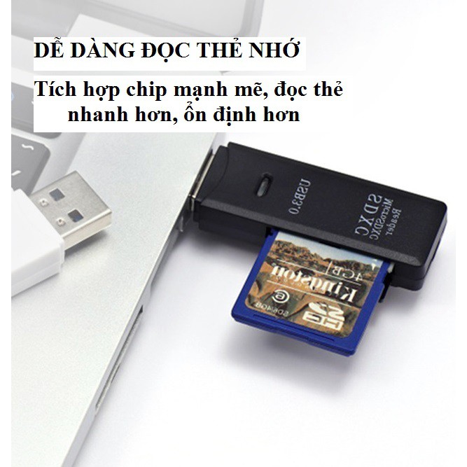 Đầu Đọc Thẻ Nhớ Usb 3.0 Đọc Thẻ Sd, Microsd Tốc Độ Cao