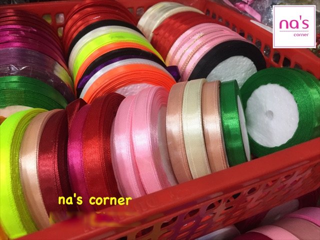 Dây ruy băng lụa 1cm cuộn 20m màu trơn