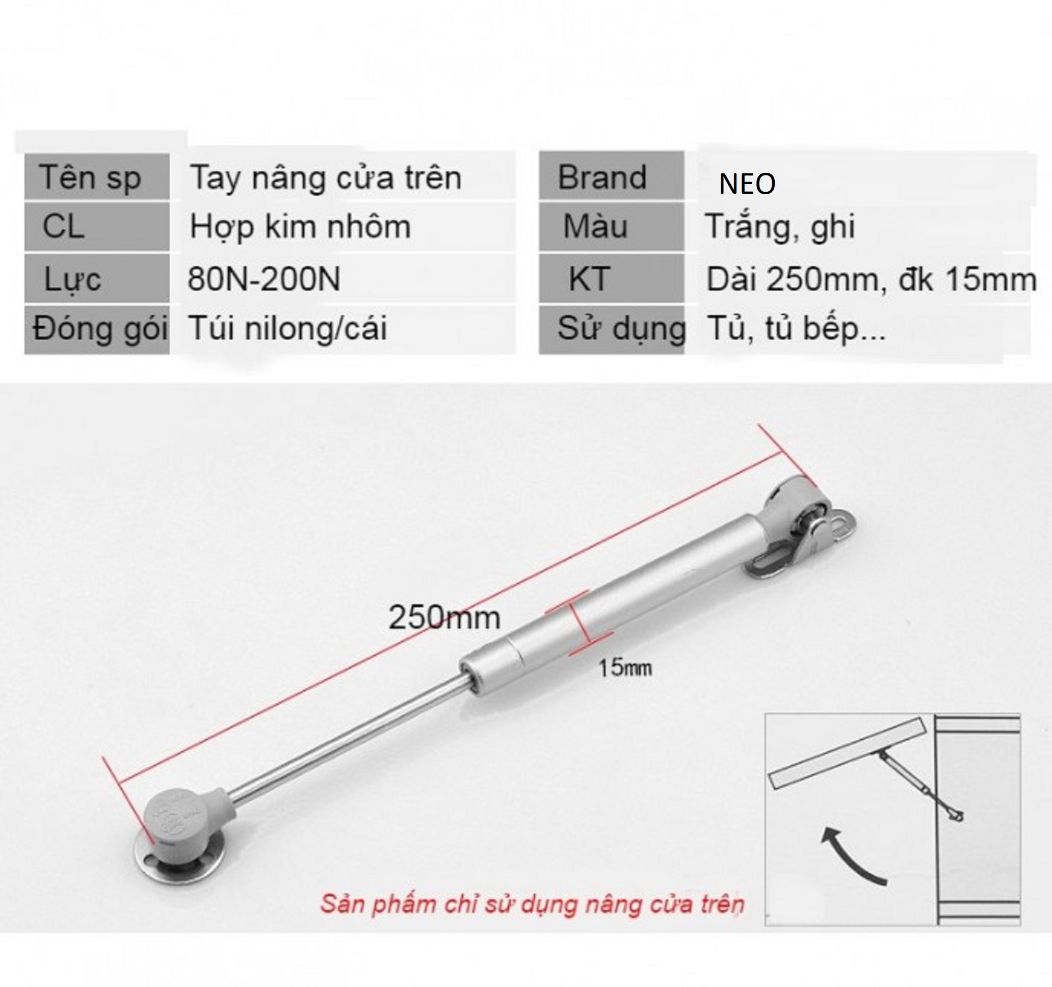 Tay nâng thủy lực (Piston)  NEO 80N-100N