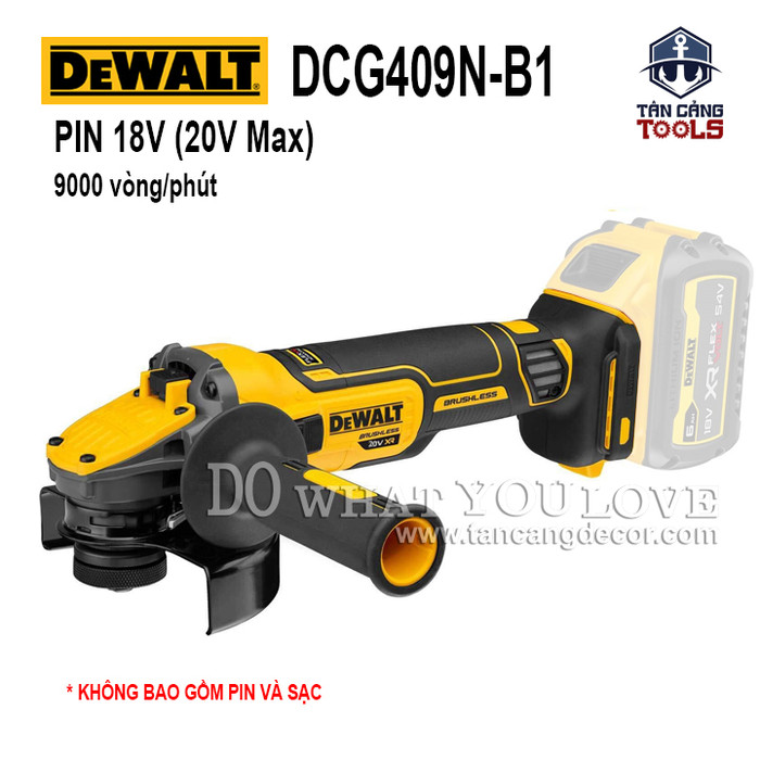 Máy mài góc 100 mm dùng pin dewalt 20v dcg409n