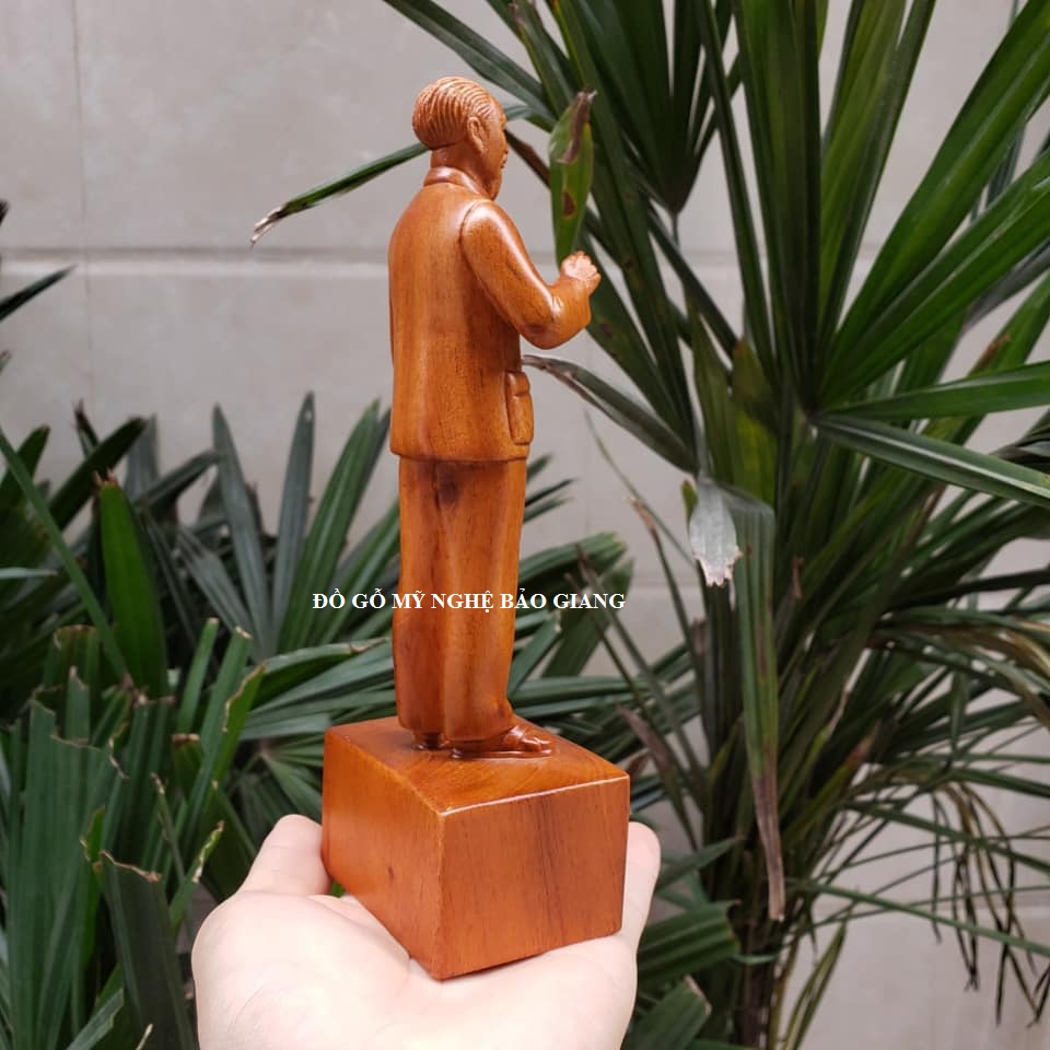 Tượng bác Hồ gỗ hương cao 20cm