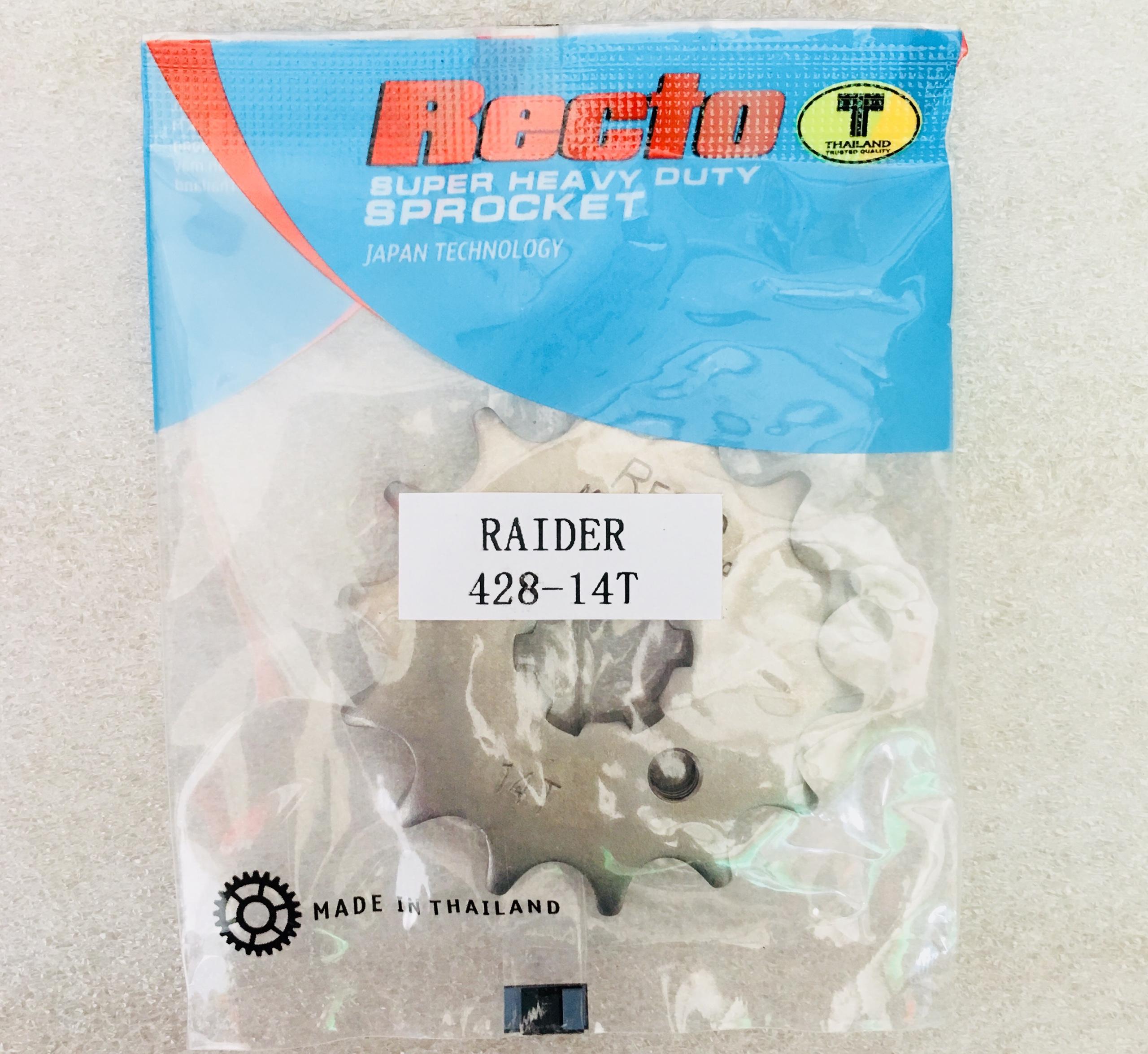 Nhông dĩa RECTO 14-43 cho RAIDER xăng cơ - Ko sên