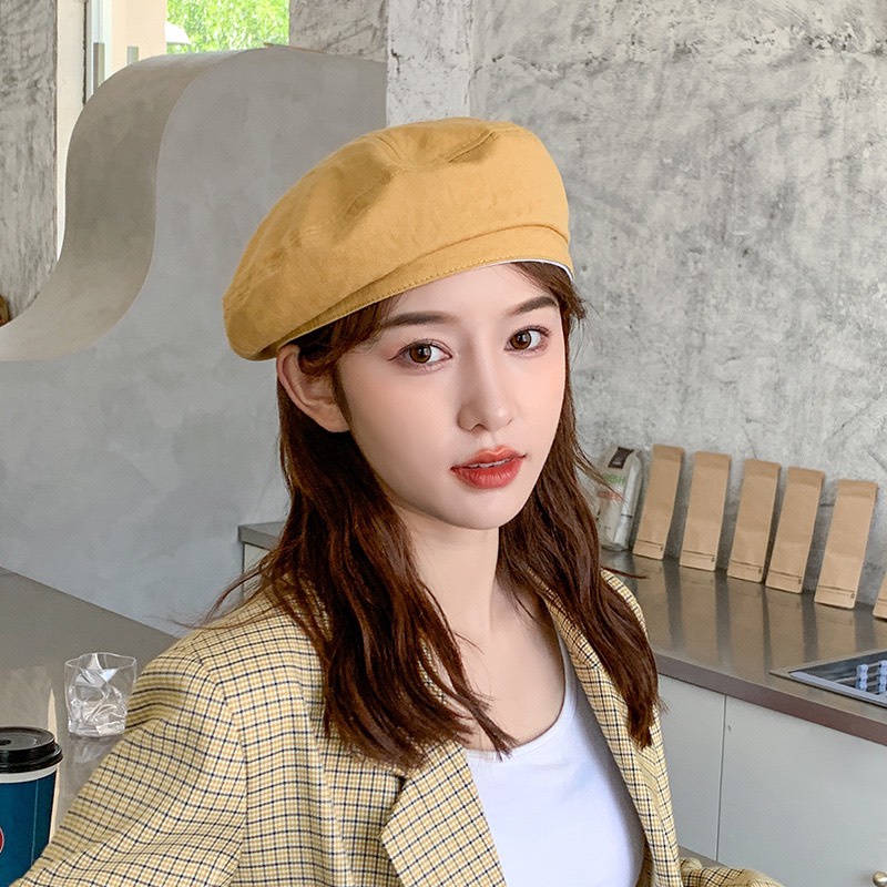 Mũ nồi nam nữ thời trang kiểu trơn 513 beret thủy thủ hàn quốc thu đông