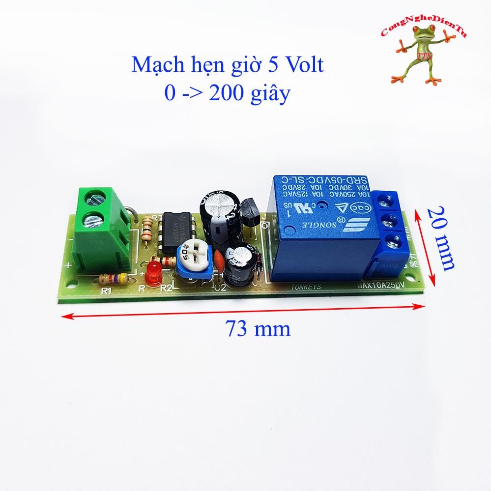 Board mạch đếm ngược điện áp 5V tạo trễ