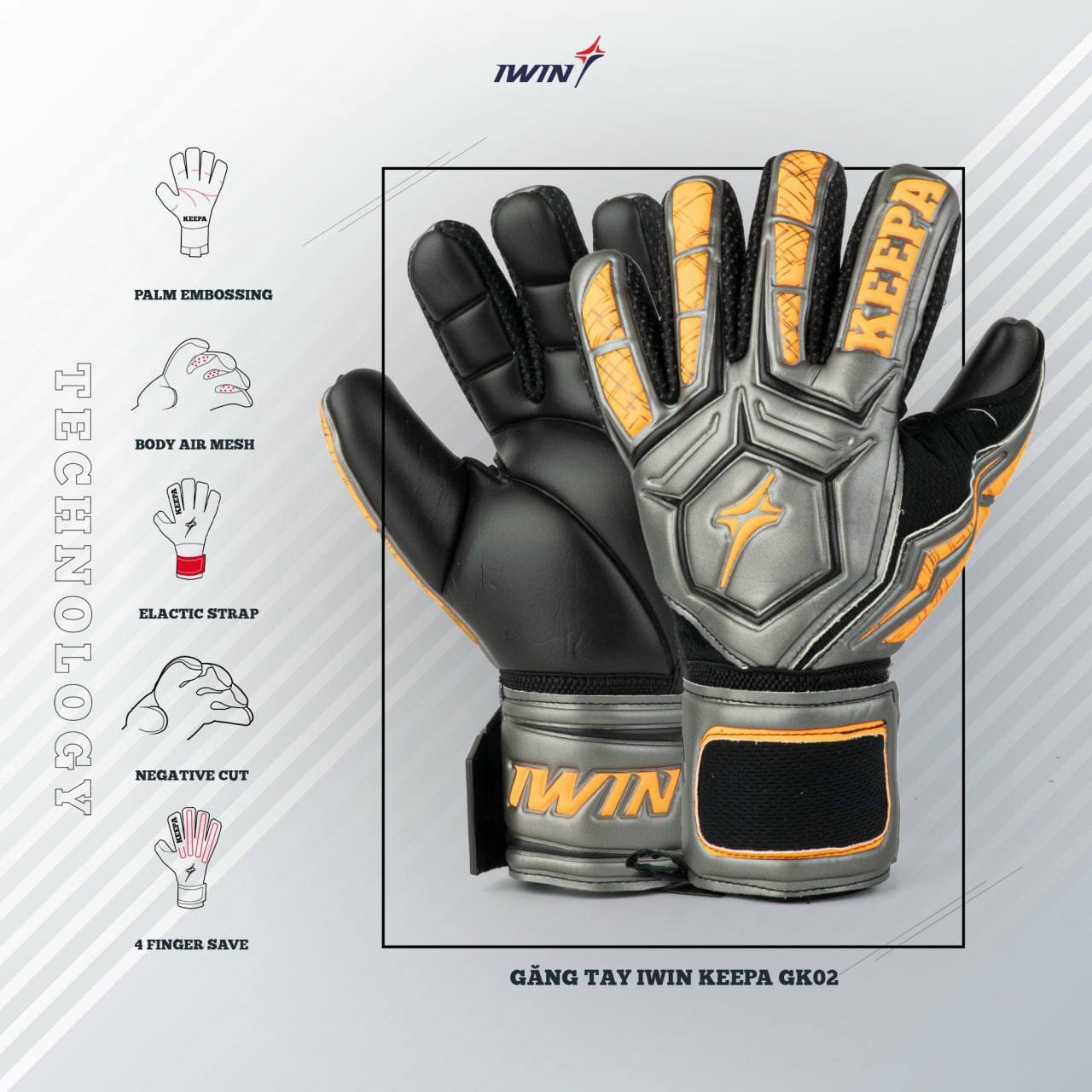 GĂNG TAY THỦ MÔN IWIN KEEPA PRO GK02