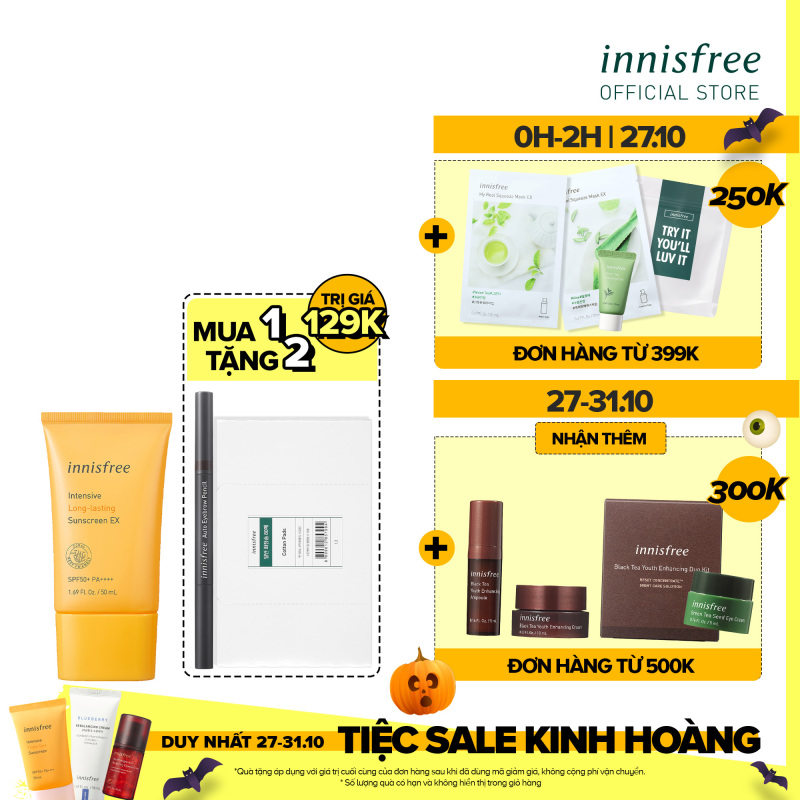 Kem chống nắng lâu trôi innisfree intensive long lasting sunscreen Ex 50ml