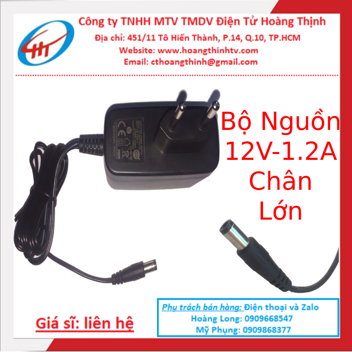 Bộ Nguồn 12V 1.2A Adapter