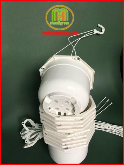 Chậu nhựa treo ban công trang trí cửa sổ hình bí kèm móc đường kính 20cm cứng cáp màu trắng  trồng hoa và cây kiểng siêu đẹp 10 cái Minh Hân Garden