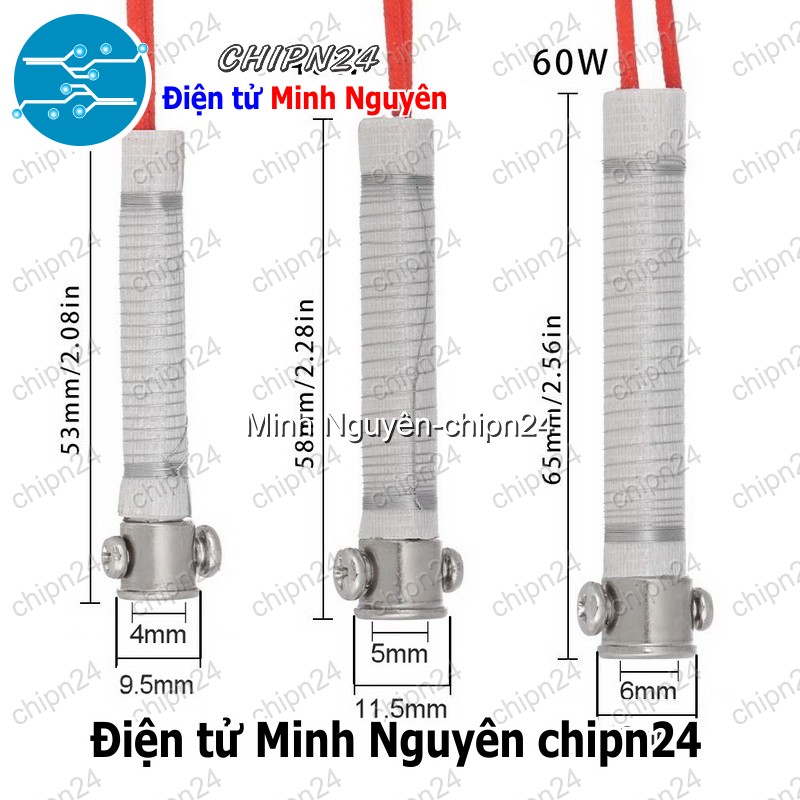 [1 cái] (I1) Ruột Mỏ hàn Nung (30W/40W/50W/60W/80W/100W) - [Chọn Loại] - HHH.00223
