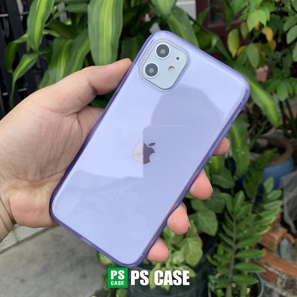 Ốp lưng dẻo chống sốc cao cấp dành cho iPhone 11 - Màu tím mờ - PS Case Phân Phối