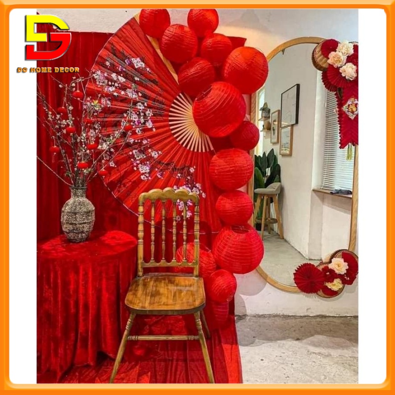 Khăn Trải Bàn Công Phượng Vải Nhung Đỏ Trang Trí Tết Sự Kiện Lễ Hội Độc Đáo DGH-468