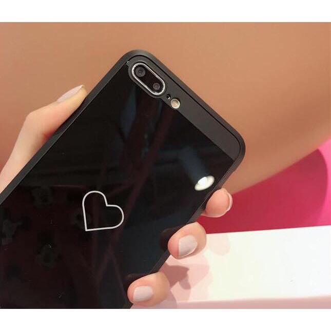 ỐP IPHONE TIM TRÁNG GƯƠNG