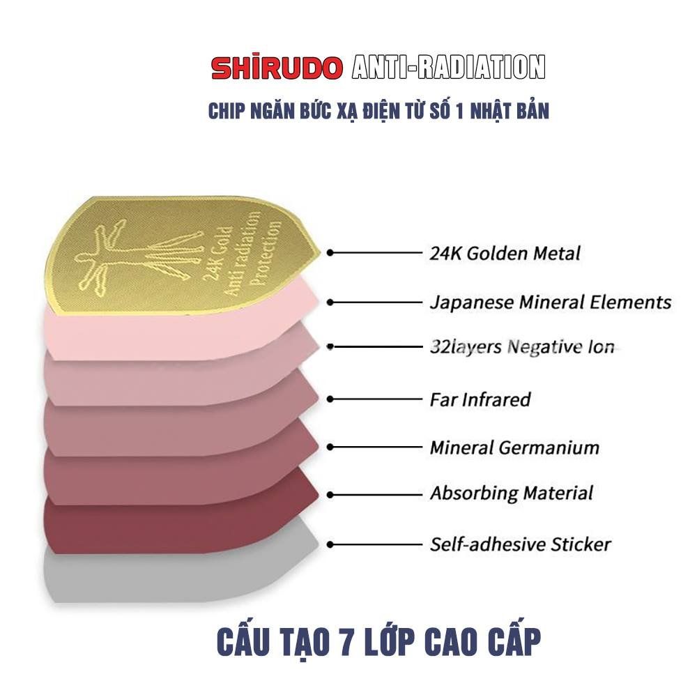 Chip ngăn bức xạ điện từ Shirudo Japan (Chính Hãng)