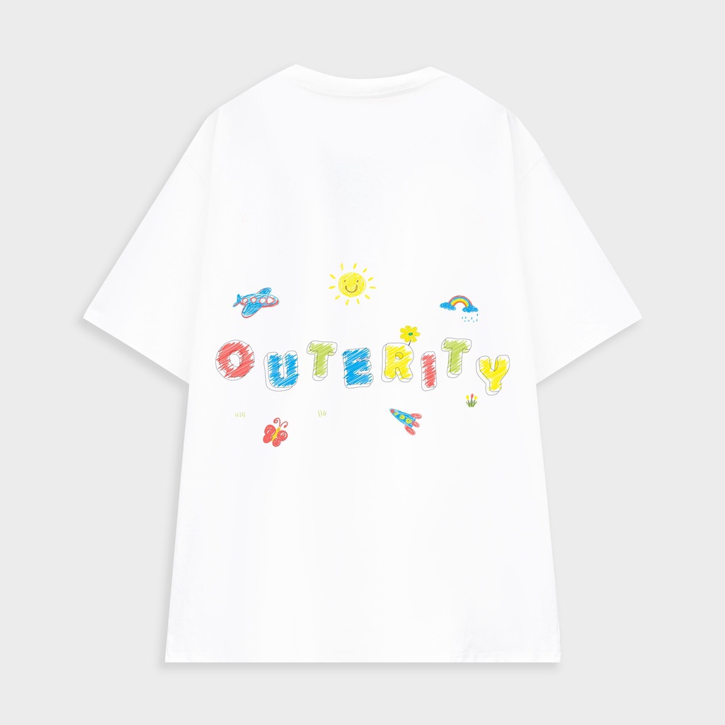 Áo thun Tee Color Outerity , form rộng tay lỡ , Vender ( V203 )