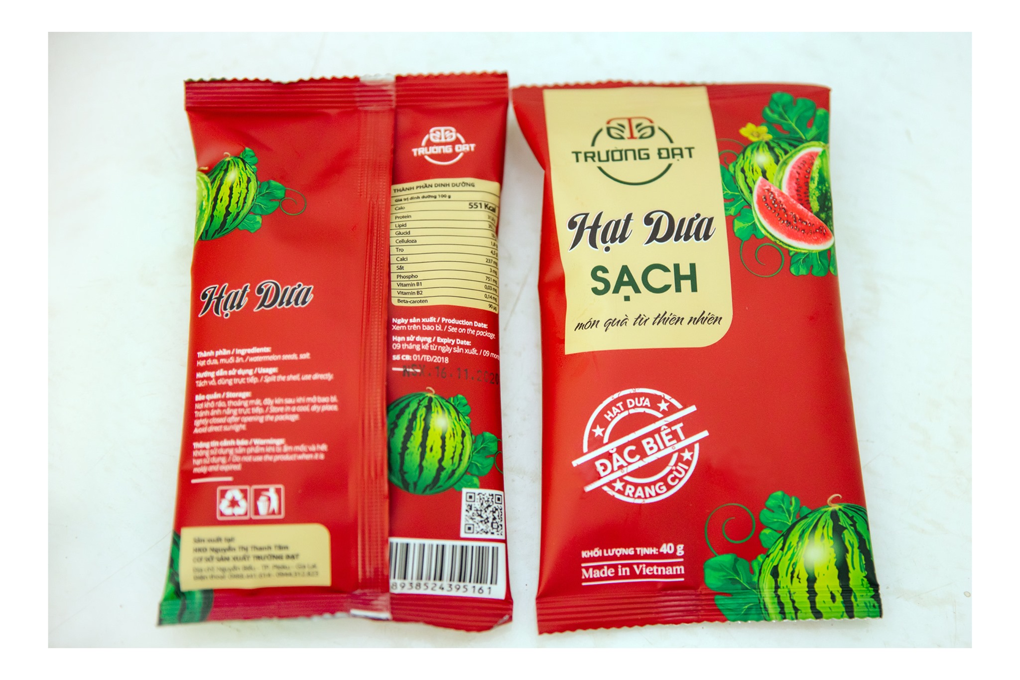 HẠT DƯA RANG CỦI TRƯỜNG ĐẠT ( gói 40gr ) - thích hợp cho quán cà phê/ trà sữa