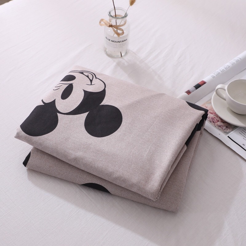 Trọn Bộ 4 Món Cotton Poly Nhập Mẫu MICKEY GHI