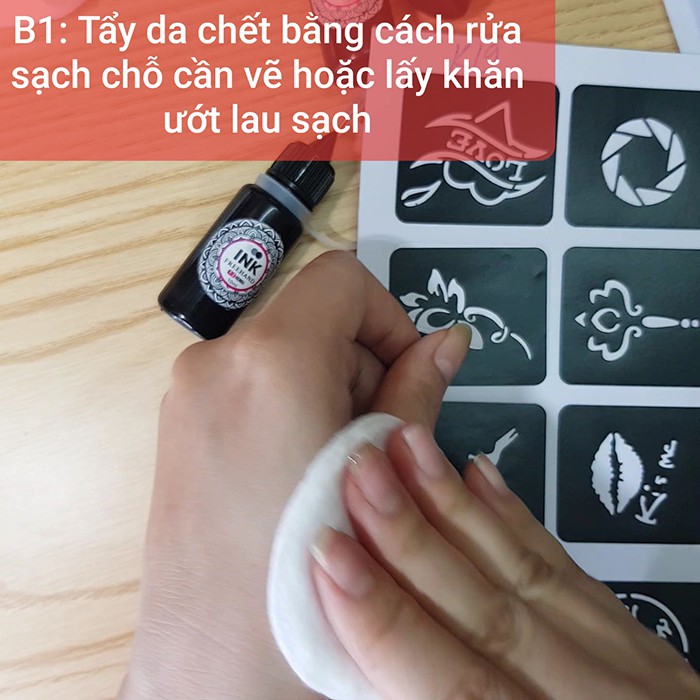 Mực Inkbox xăm tạm thời 15 ngày
