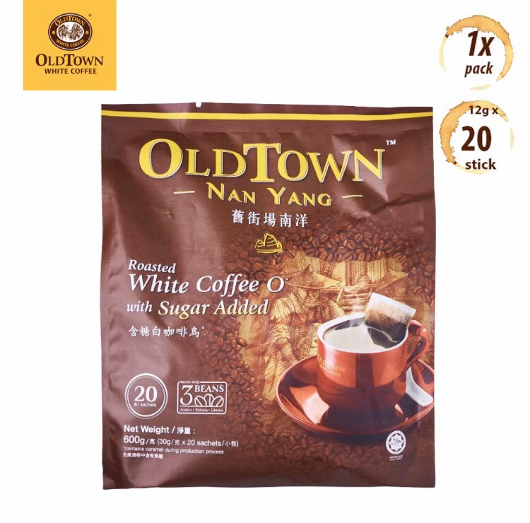 Cà phê trắng Oldtown NanYang - Đen Có Đường