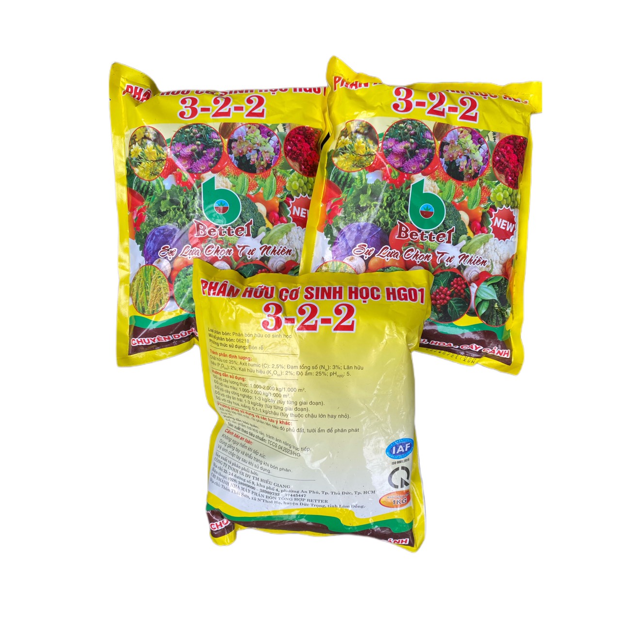 3 gói phân hữu cơ sinh học