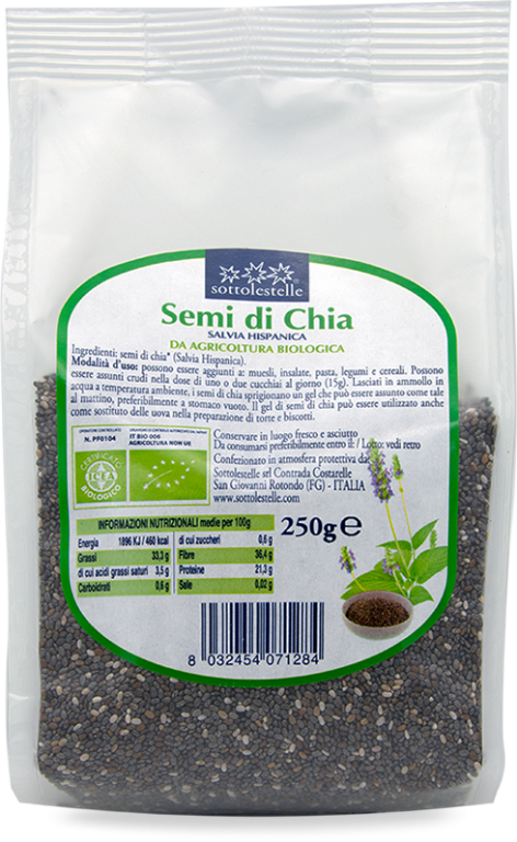 Sottolestelle Organic Chia Seeds 250g