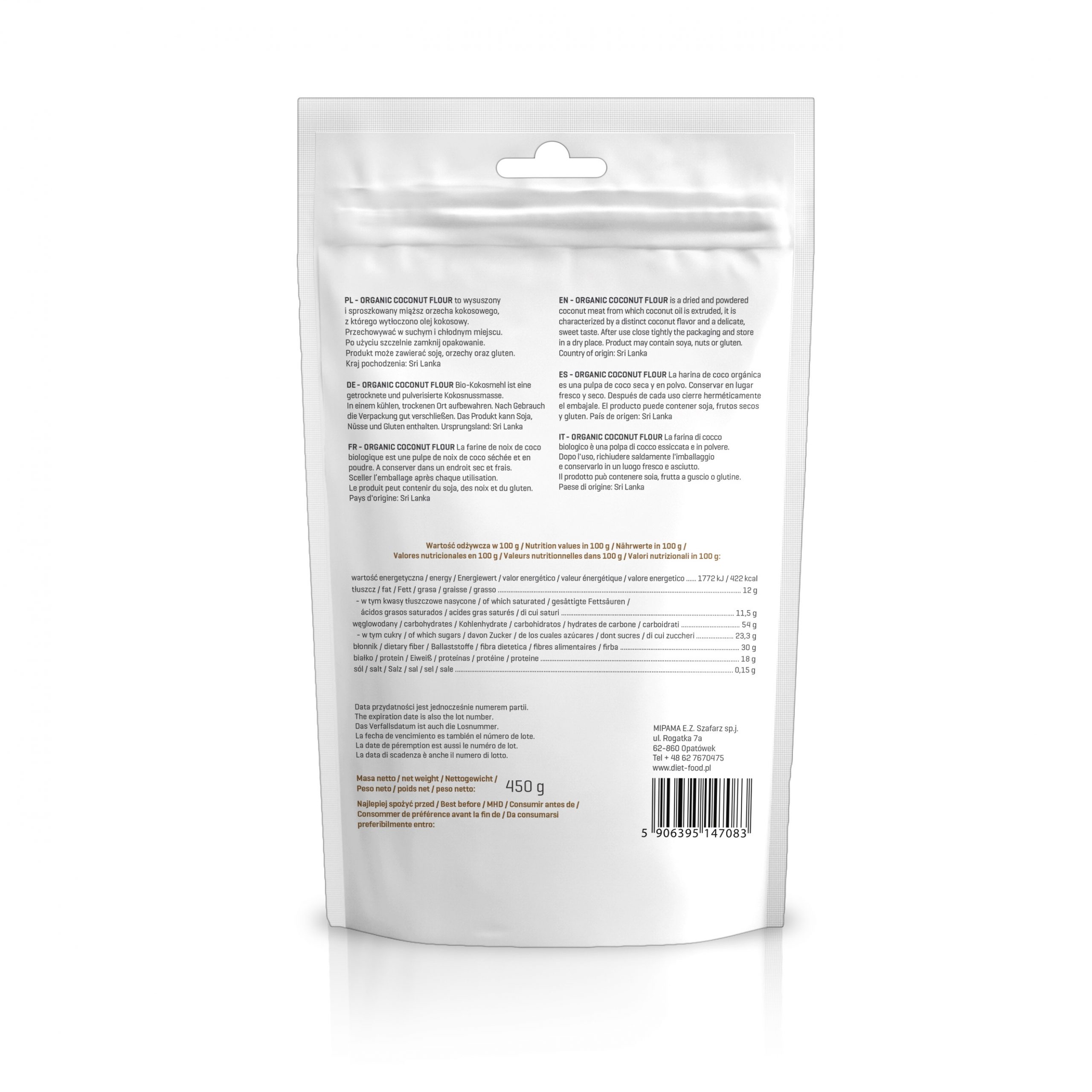 [DIET FOOD]Bột dừa hữu cơ (Organic Coconut Flour) - 450gr