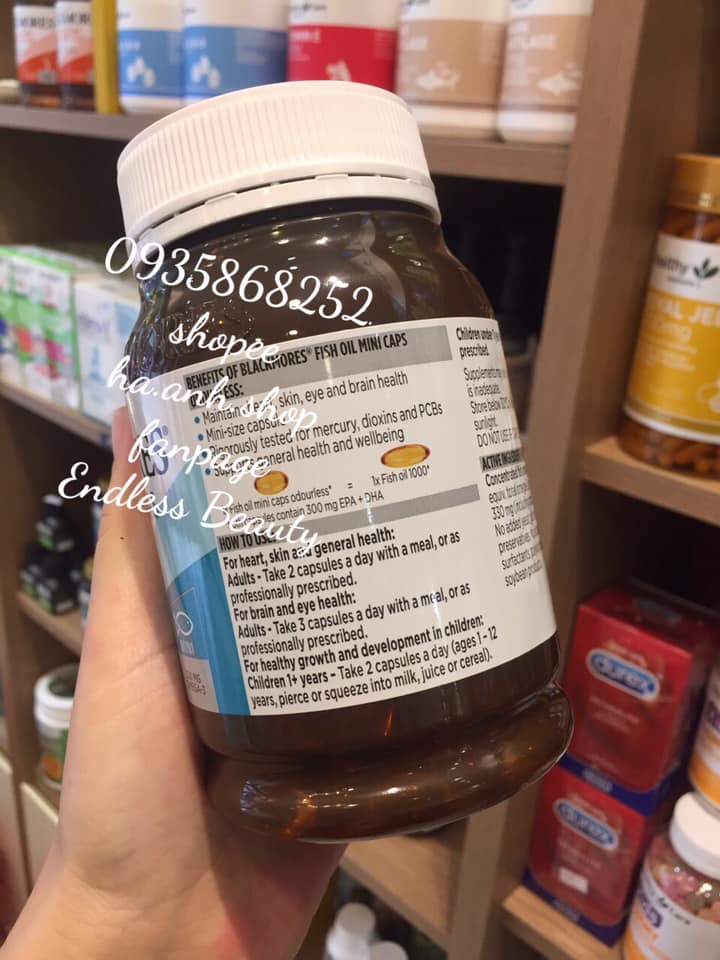 Blackmores Fish Oil 1000mg 400 viên mini cap