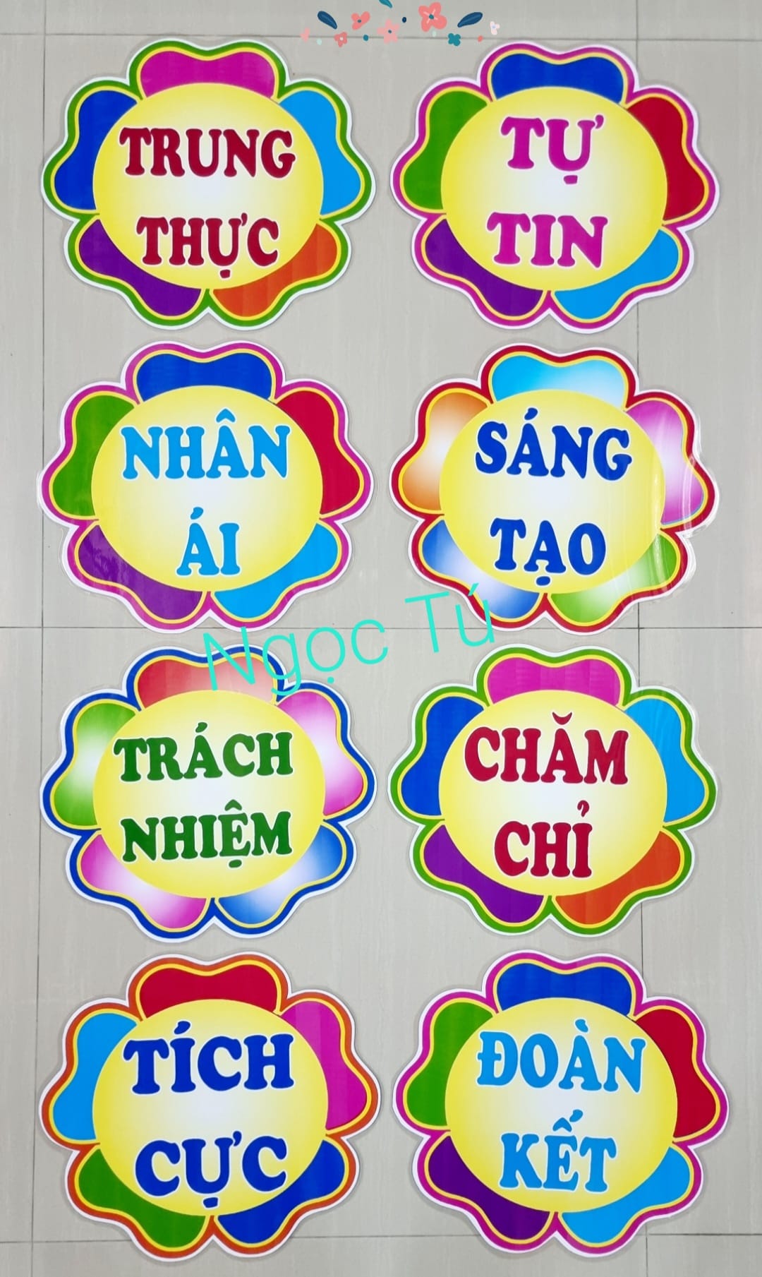 (Đồ dùng dạy học MCH) Khẩu hiệu trang trí lớp học A4, A3.