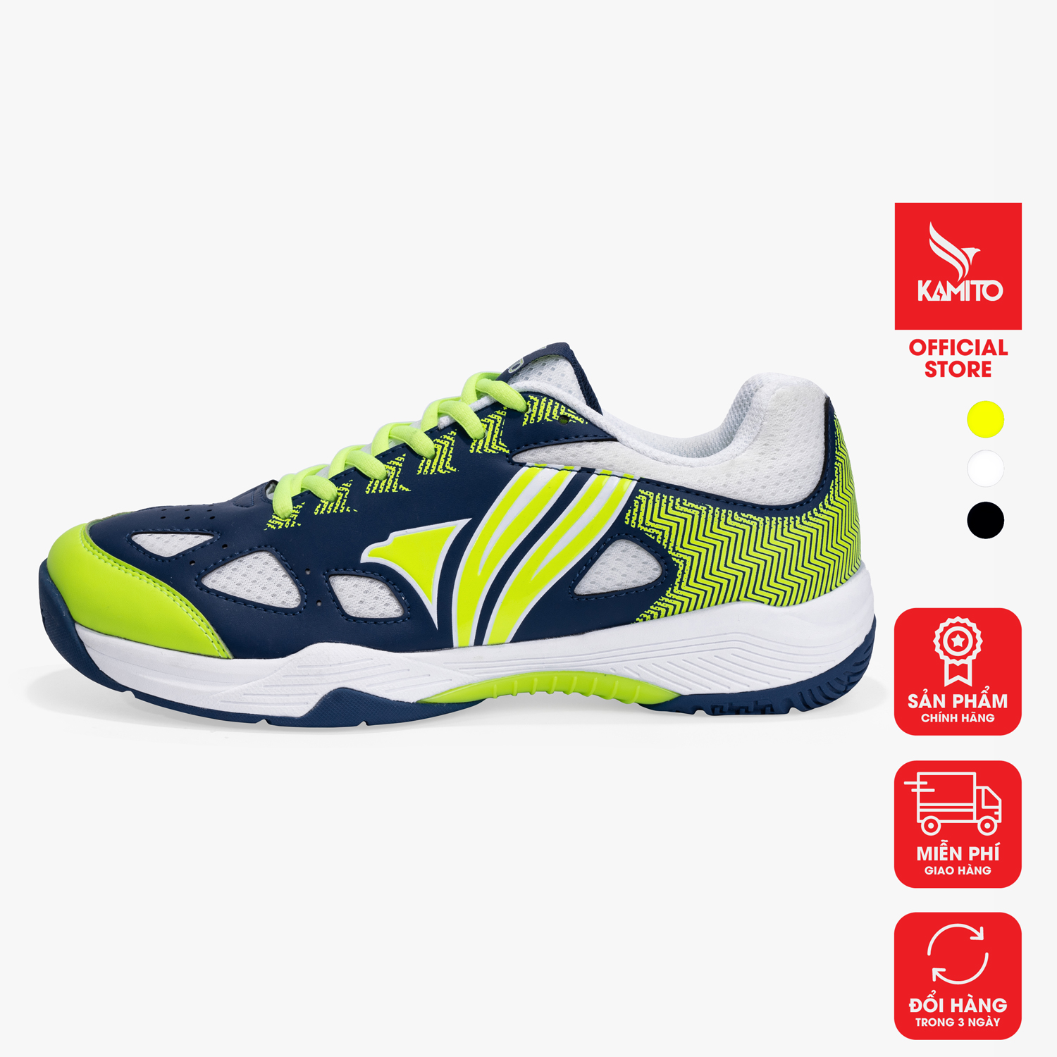 Giày cầu lông Kamito Colomax chính hãng, da cao cấp,chất liệu EVA mềm mại, êm ái, khử mùi cực tốt