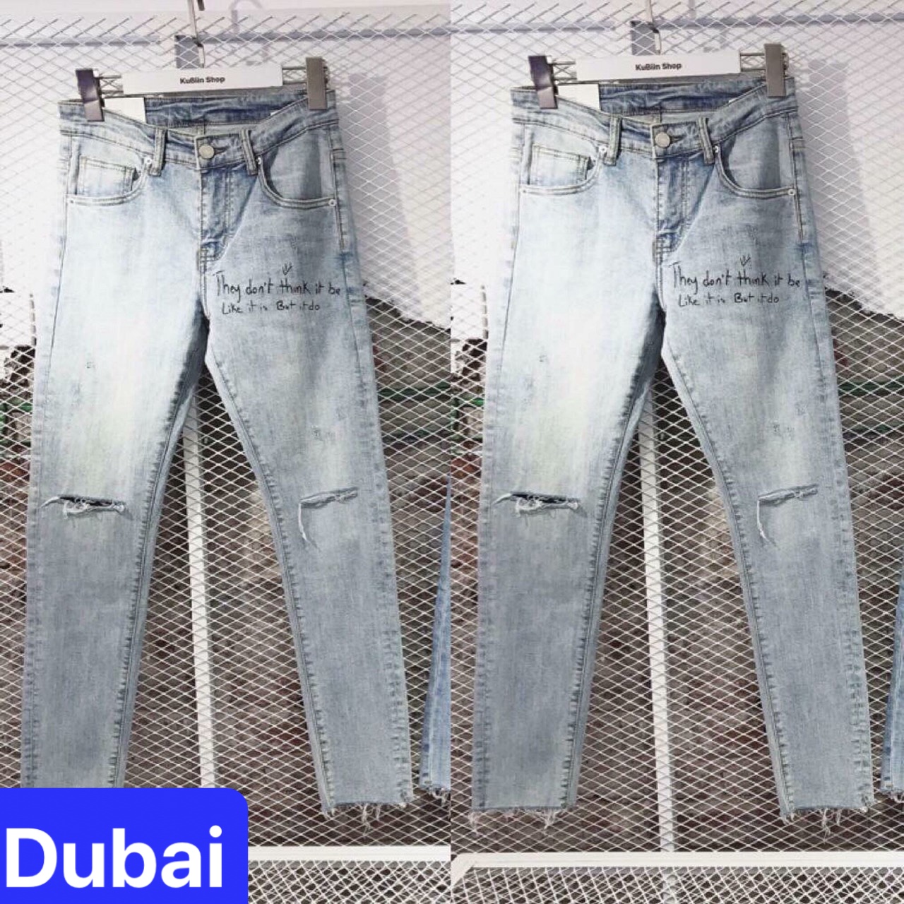 QUẦN BAGGY JEAN NAM CHẤT BÒ ỐNG HƠI RỘNG THÊU CHỮ XÌ TEEN HÈ NHẬT BẢN KIỂU MỚI DB-0911 - DUBAI FASHION