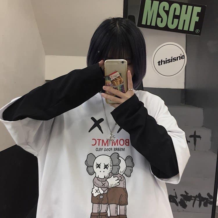 Áo Thun Kaws _ _ _Áo Thun Form Rộng Tay Lỡ