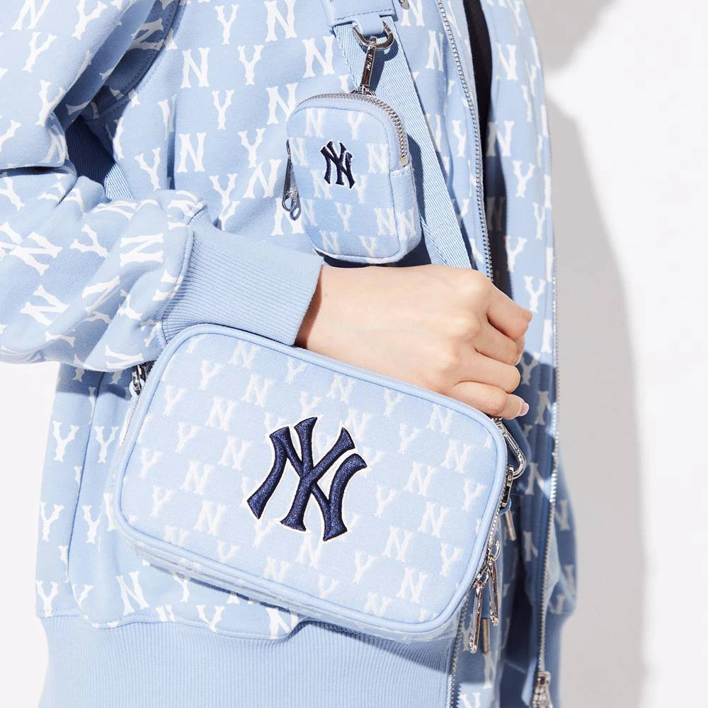 TÚI MLB Mini Monogram Diamond Jacquard Cell Phone Cross Bag New York Y   NLH Sneakers
