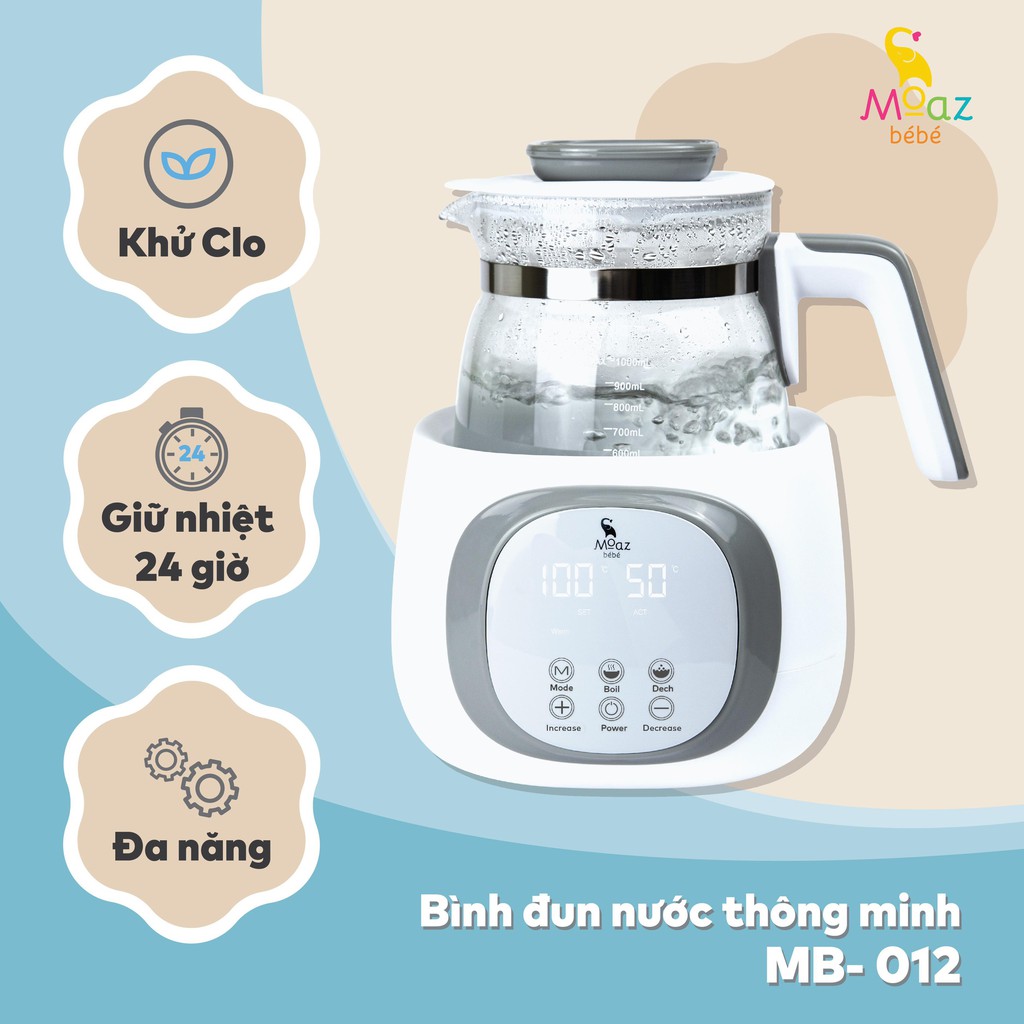 Bình Đun Nước Thông Minh Moaz Bébé MB012 1000ml