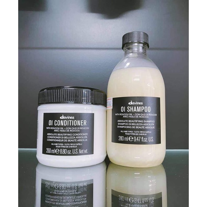 Dầu gội và mặt nạ Davines Oi dưỡng ảm siêu mượt 280ml - 250ml