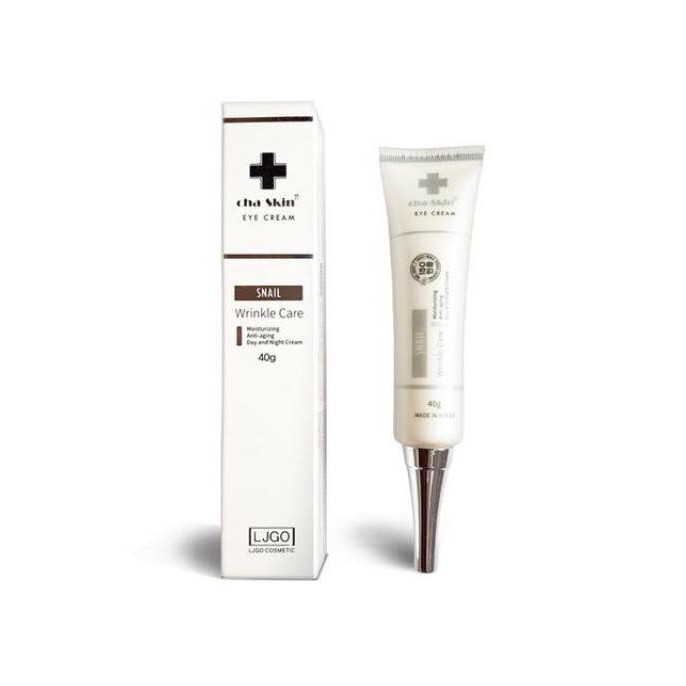 [Hoàn Tiền 8%]Kem dưỡng mắt LJGO Snail Wrinkle Care Cha Skin Eye