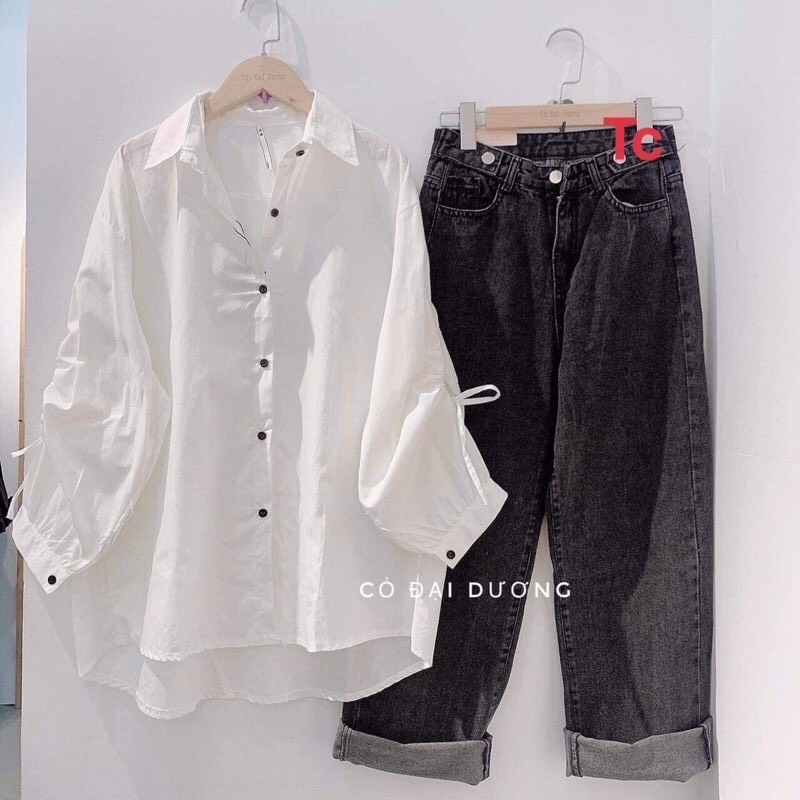 (RẺ VÀ ĐẸP) ÁO SƠ MI TRẮNG NỮ PHONG CÁCH HÀN QUỐC, THỜI TRANG 1990