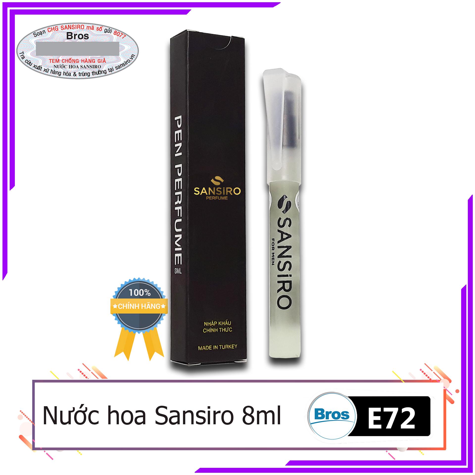 Nước hoa Sansiro Thổ Nhĩ Kỳ 8ml - E72 cho nam