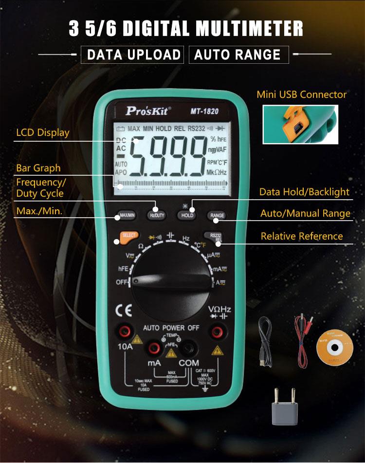 Đồng hồ đo Pro'skit MT-1820 (Xanh)