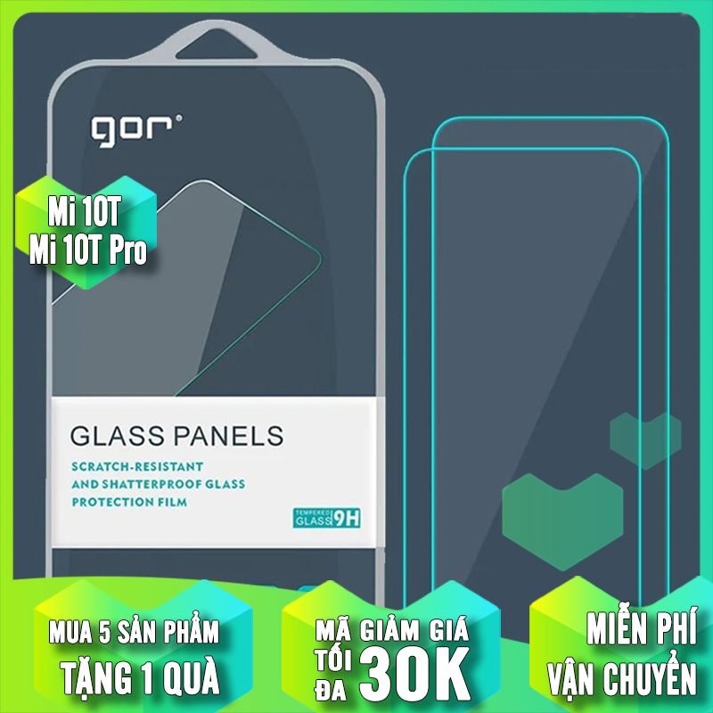 Bộ 2 miếng kính cường lực Gor cho Xiaomi Mi 10T - Mi 10T Pro - Full Box